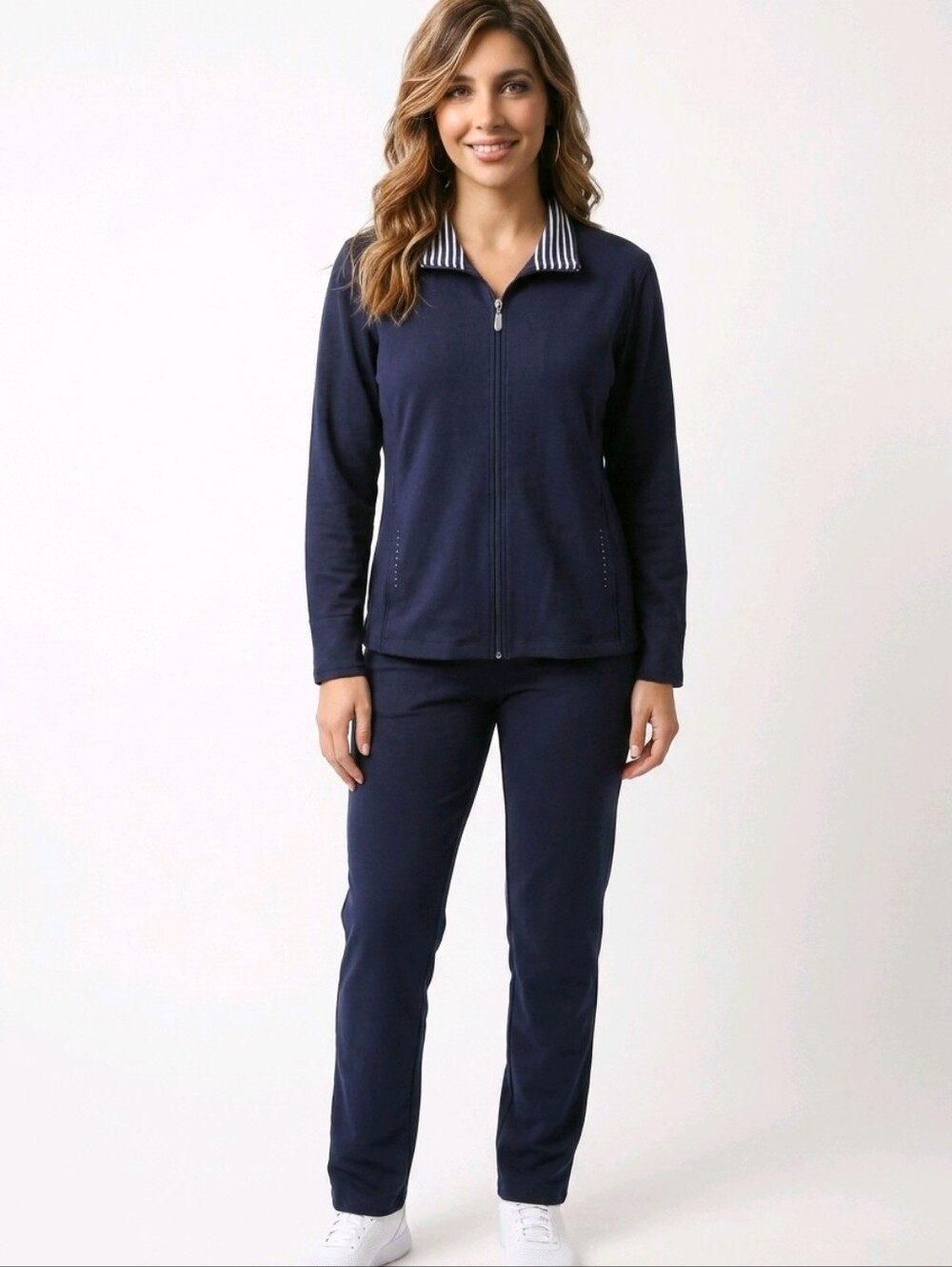 Navy Zip Front Light Jacket